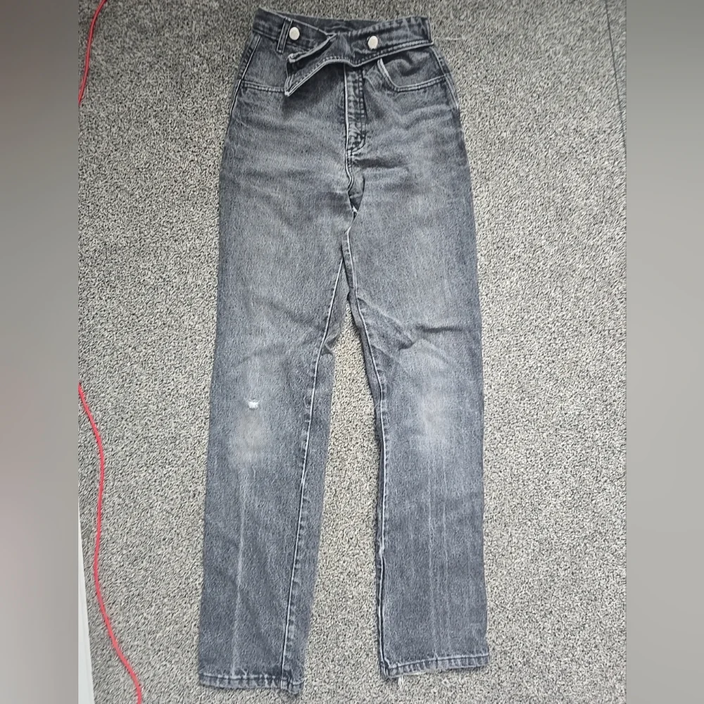 VTG Roper Riding wester Jeans Women Size 3/4 Gray Extra High Rise Straight Leg - Picture 6 of 16